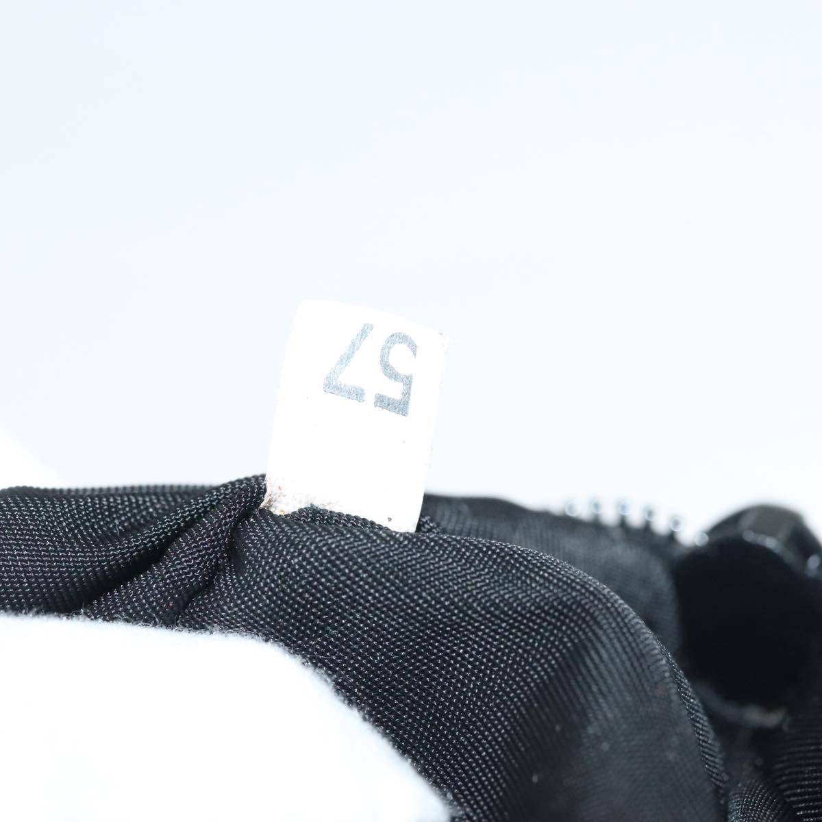 PRADA Hand Bag Nylon Black Silver Auth 138533