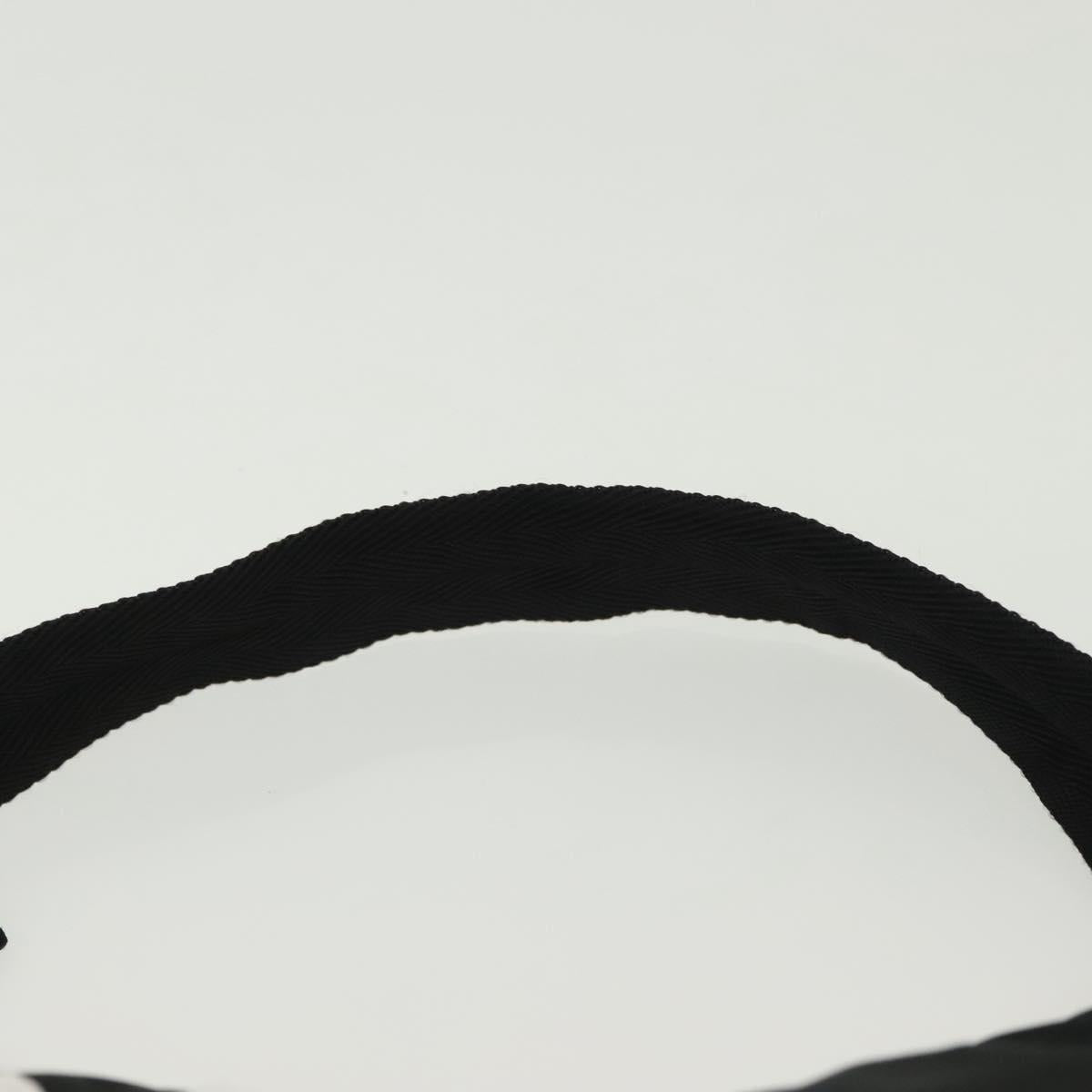 PRADA Hand Bag Nylon Black Silver Auth 138533