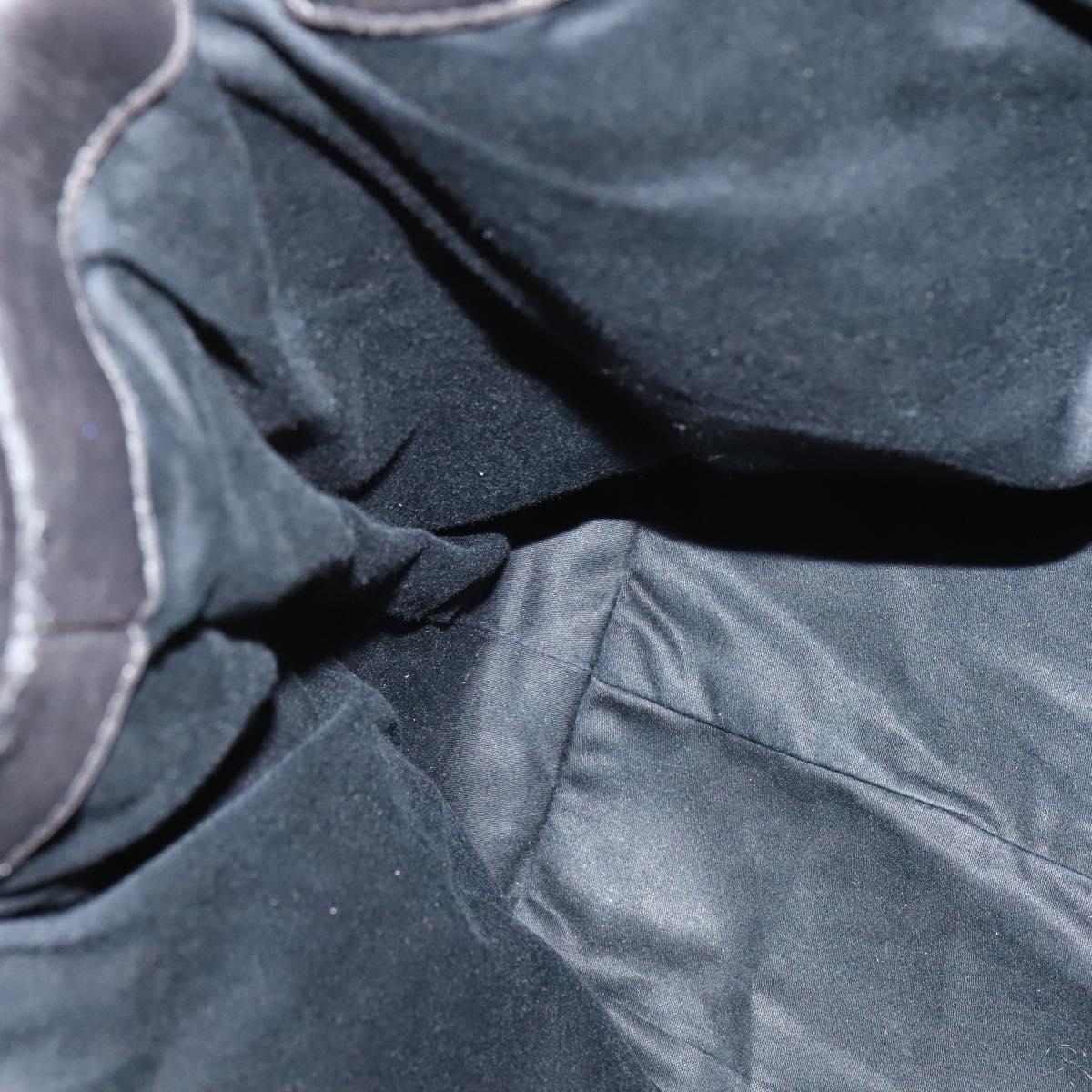 Miu Miu Matelasse Hand Bag Leather Black Gold Auth 138538