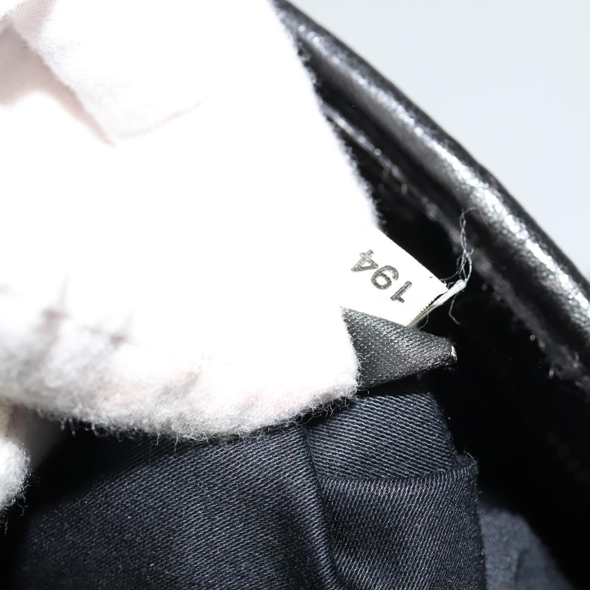 Miu Miu Matelasse Hand Bag Leather Black Gold Auth 138538