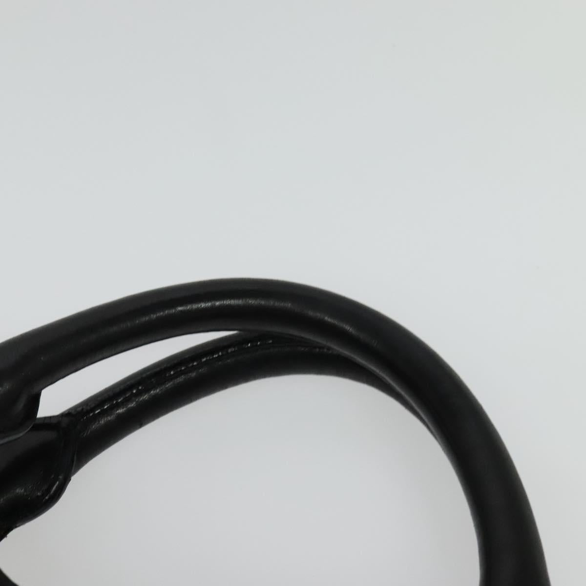 Miu Miu Matelasse Hand Bag Leather Black Gold Auth 138538