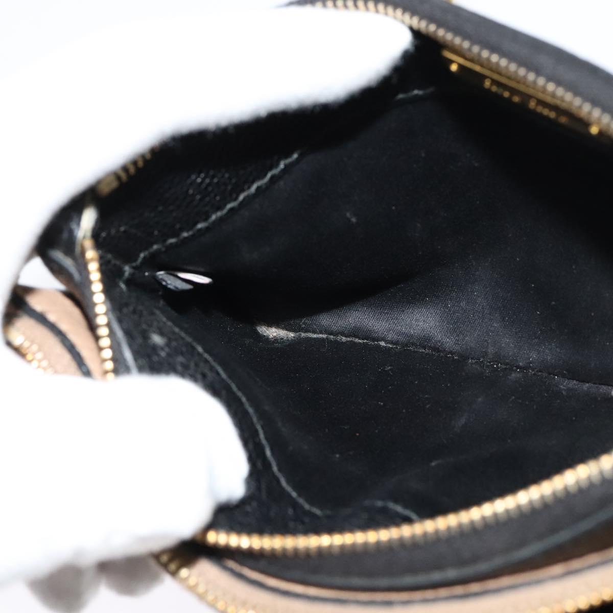 Miu Miu Chain Shoulder Bag Leather Beige Gold Auth 138544