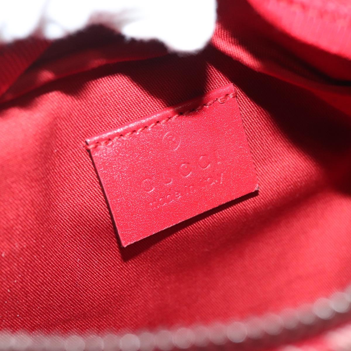 GUCCI Children's Sherry Line Bag Canvas Leather Red Silver 502095 Auth 138552
