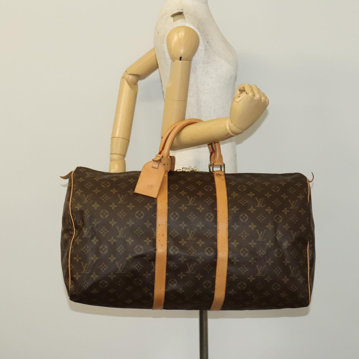 LOUIS VUITTON Monogram Keepall 55 Boston Bag M41424 LV Auth 138586