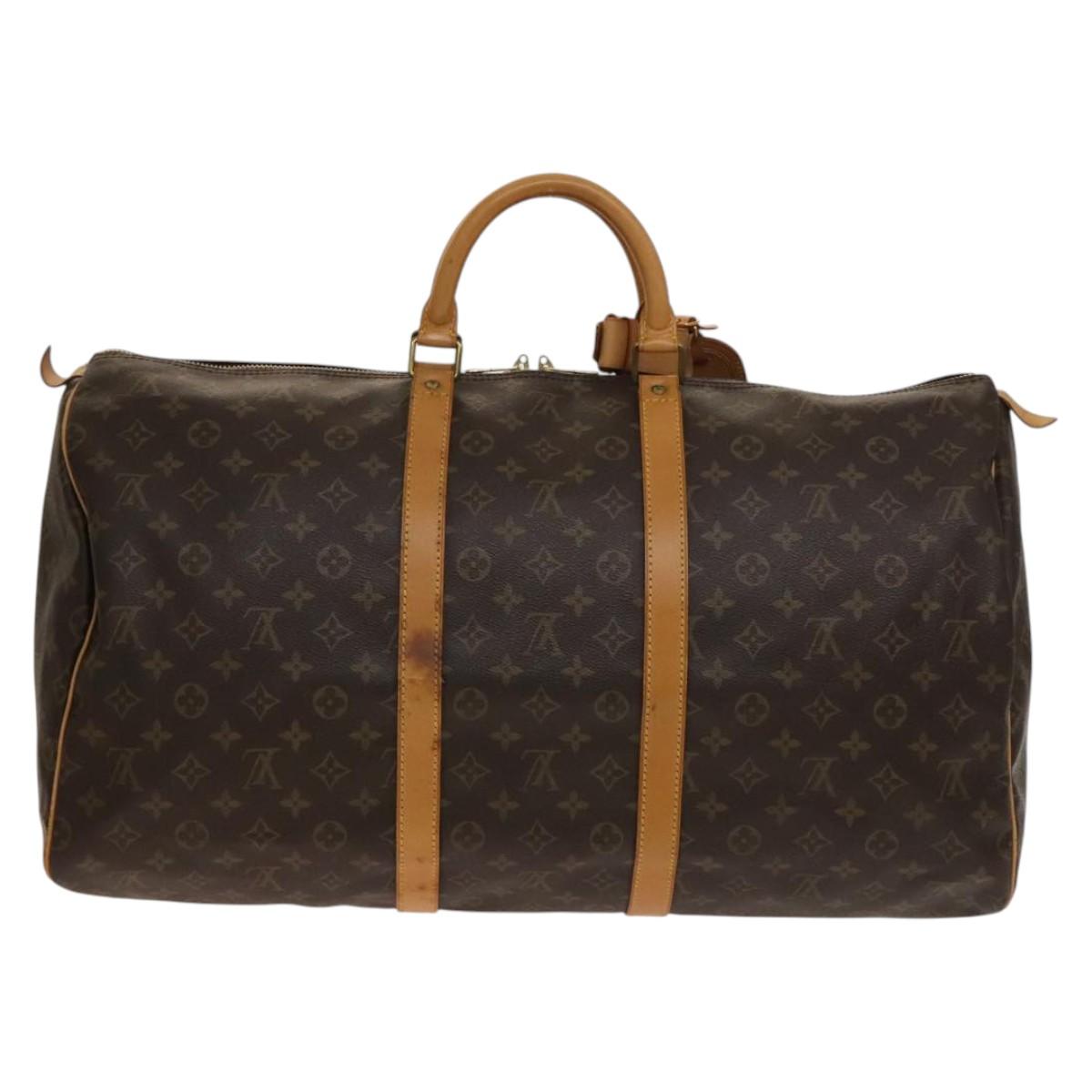 LOUIS VUITTON Monogram Keepall 55 Boston Bag M41424 LV Auth 138586