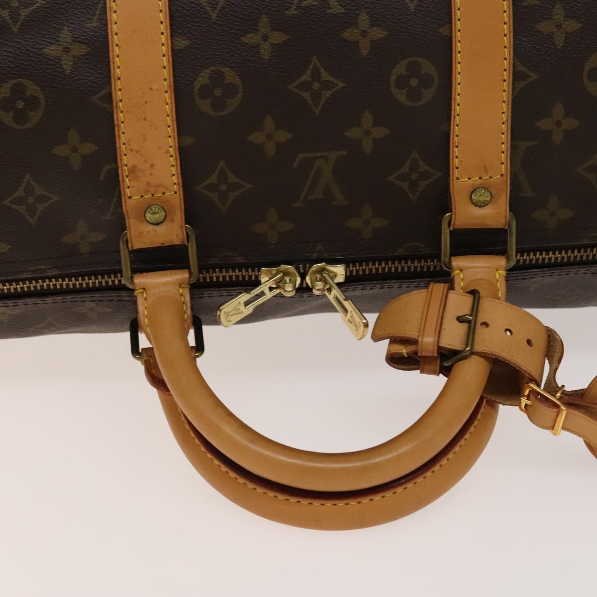 LOUIS VUITTON Monogram Keepall 55 Boston Bag M41424 LV Auth 138586