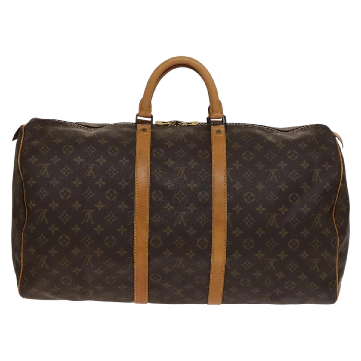 LOUIS VUITTON Monogram Keepall 55 Boston Bag M41424 LV Auth 138587