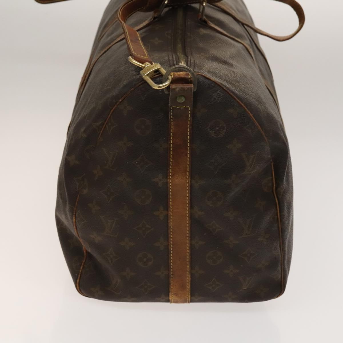 LOUIS VUITTON Monogram Keepall Bandouliere 55 Boston Bag M41414 LV Auth 138588