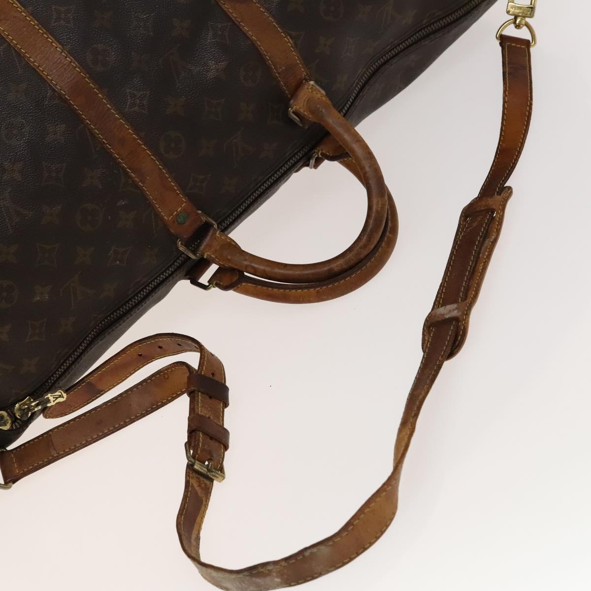 LOUIS VUITTON Monogram Keepall Bandouliere 55 Boston Bag M41414 LV Auth 138588