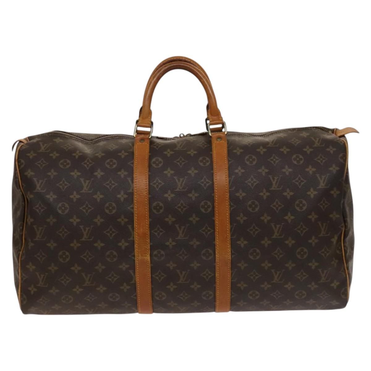 LOUIS VUITTON Monogram Keepall 55 Boston Bag M41424 LV Auth 138603
