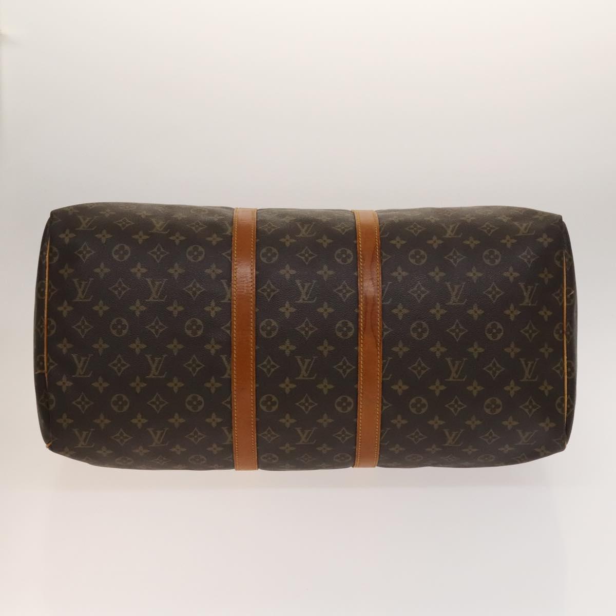 LOUIS VUITTON Monogram Keepall 55 Boston Bag M41424 LV Auth 138603