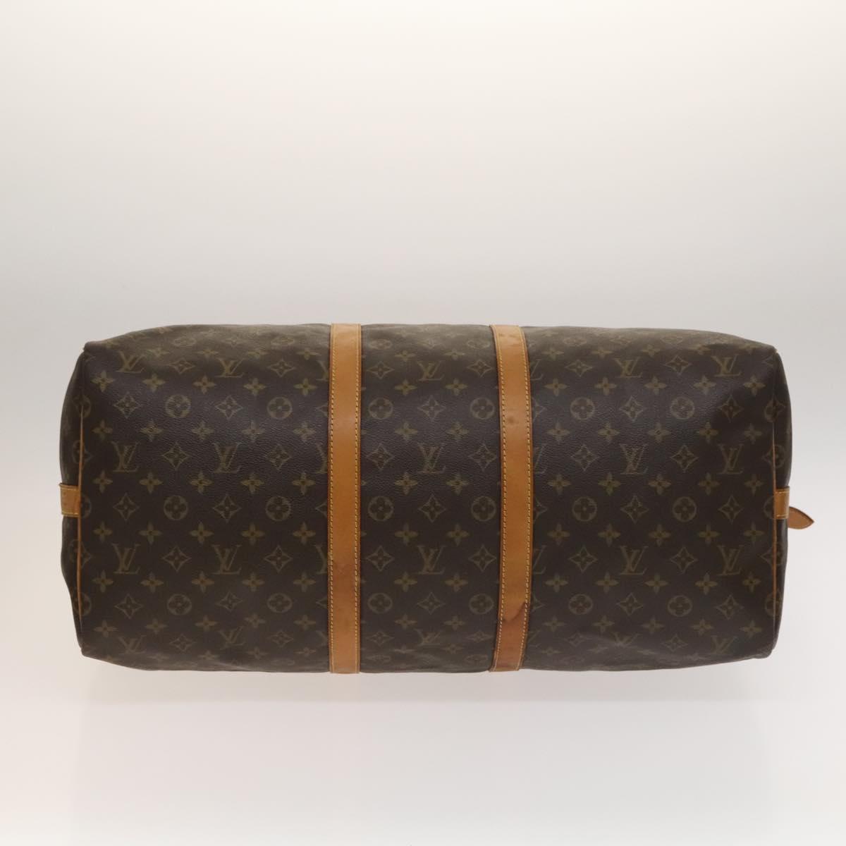 LOUIS VUITTON Monogram Keepall Bandouliere 55 Boston Bag M41414 LV Auth 138605