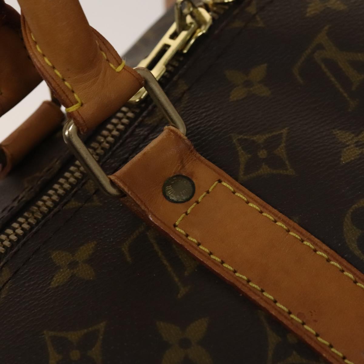 LOUIS VUITTON Monogram Keepall Bandouliere 55 Boston Bag M41414 LV Auth 138605