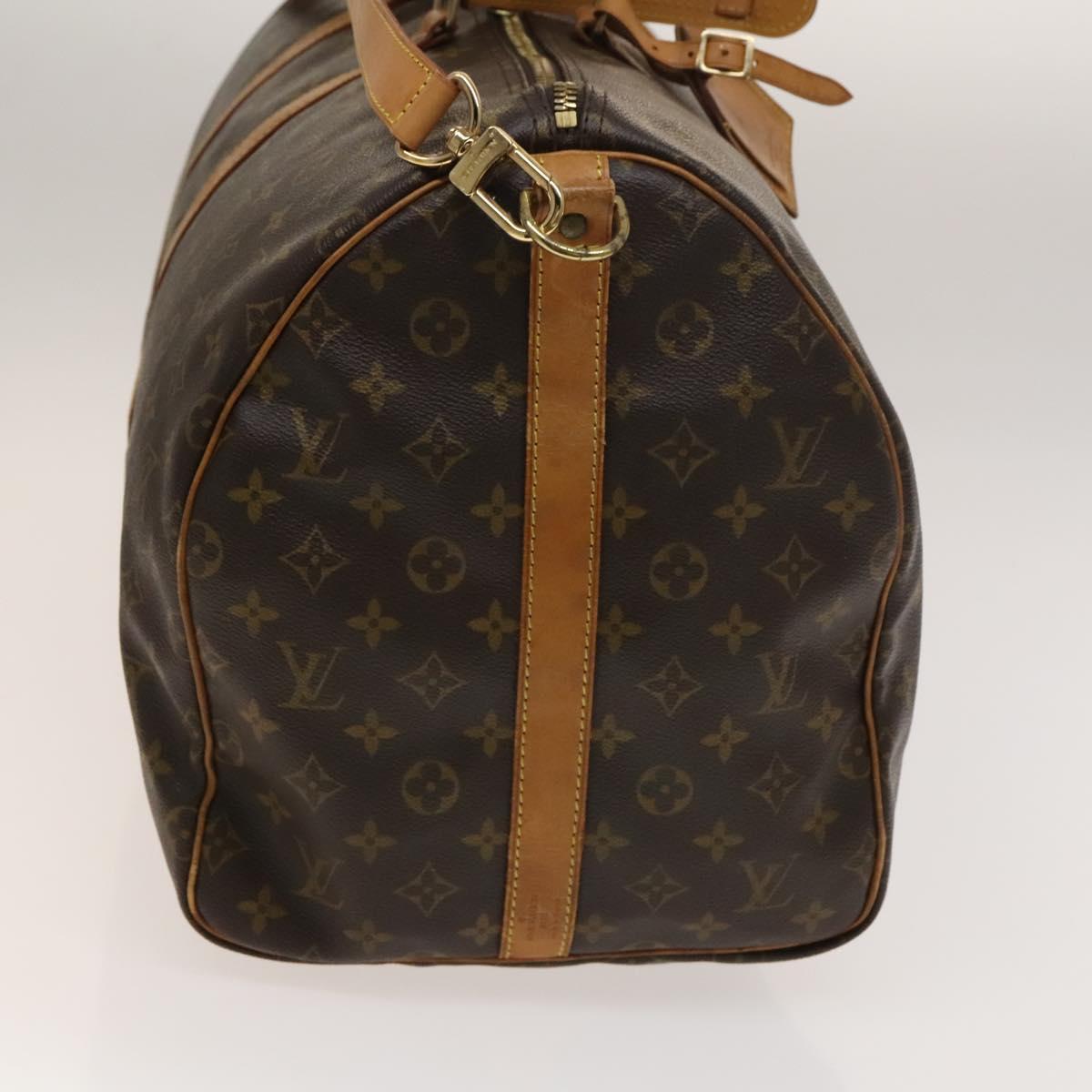 LOUIS VUITTON Monogram Keepall Bandouliere 55 Boston Bag M41414 LV Auth 138605