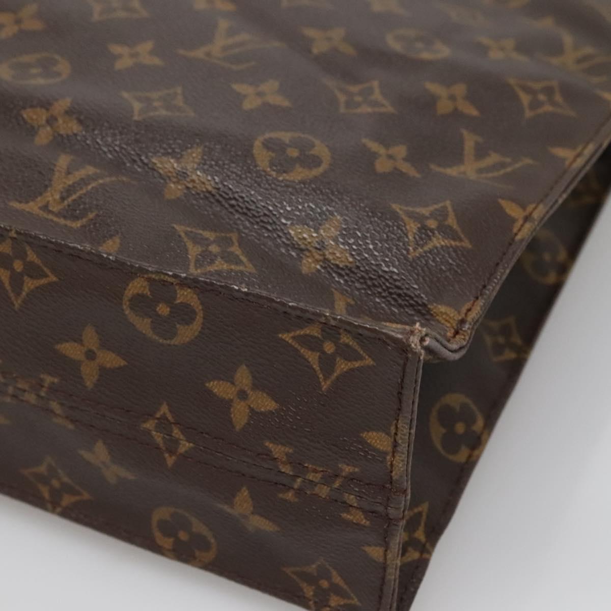 LOUIS VUITTON Monogram Sac Plat Hand Bag M51140 LV Auth 138609