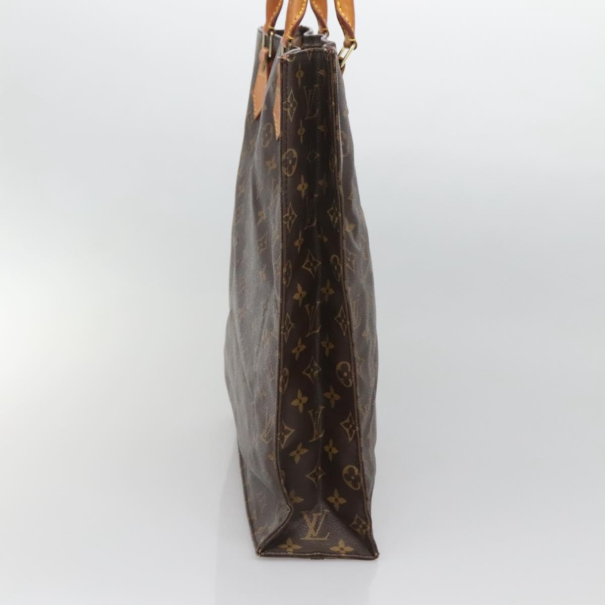 LOUIS VUITTON Monogram Sac Plat Hand Bag M51140 LV Auth 138609