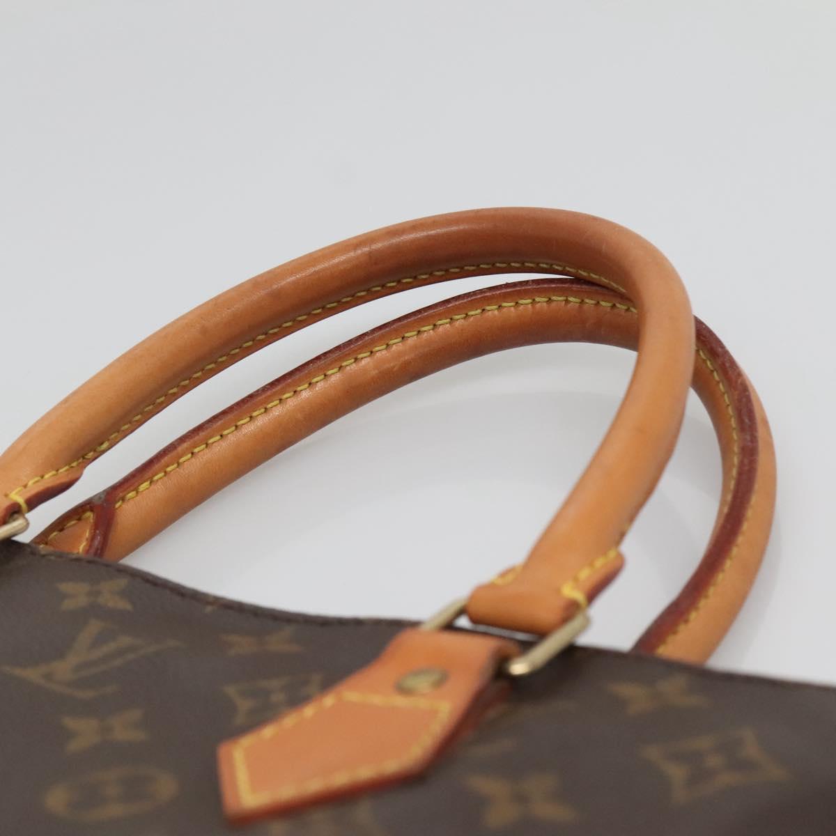 LOUIS VUITTON Monogram Sac Plat Hand Bag M51140 LV Auth 138610