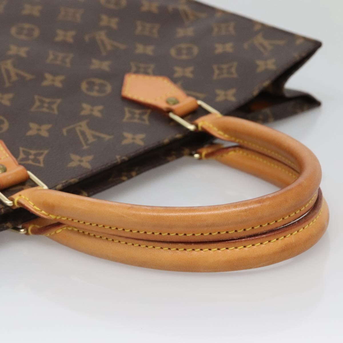 LOUIS VUITTON Monogram Sac Plat Hand Bag M51140 LV Auth 138611