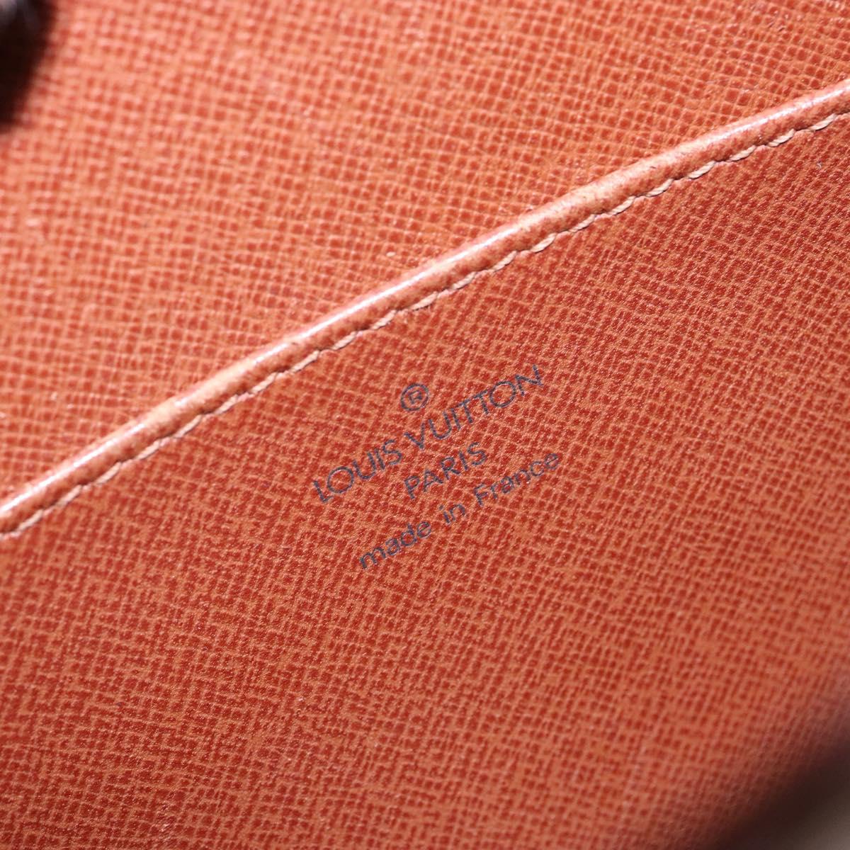 LOUIS VUITTON Epi Pochette Homme Bag Brown Zipangu Gold M52528 LV Auth 138621