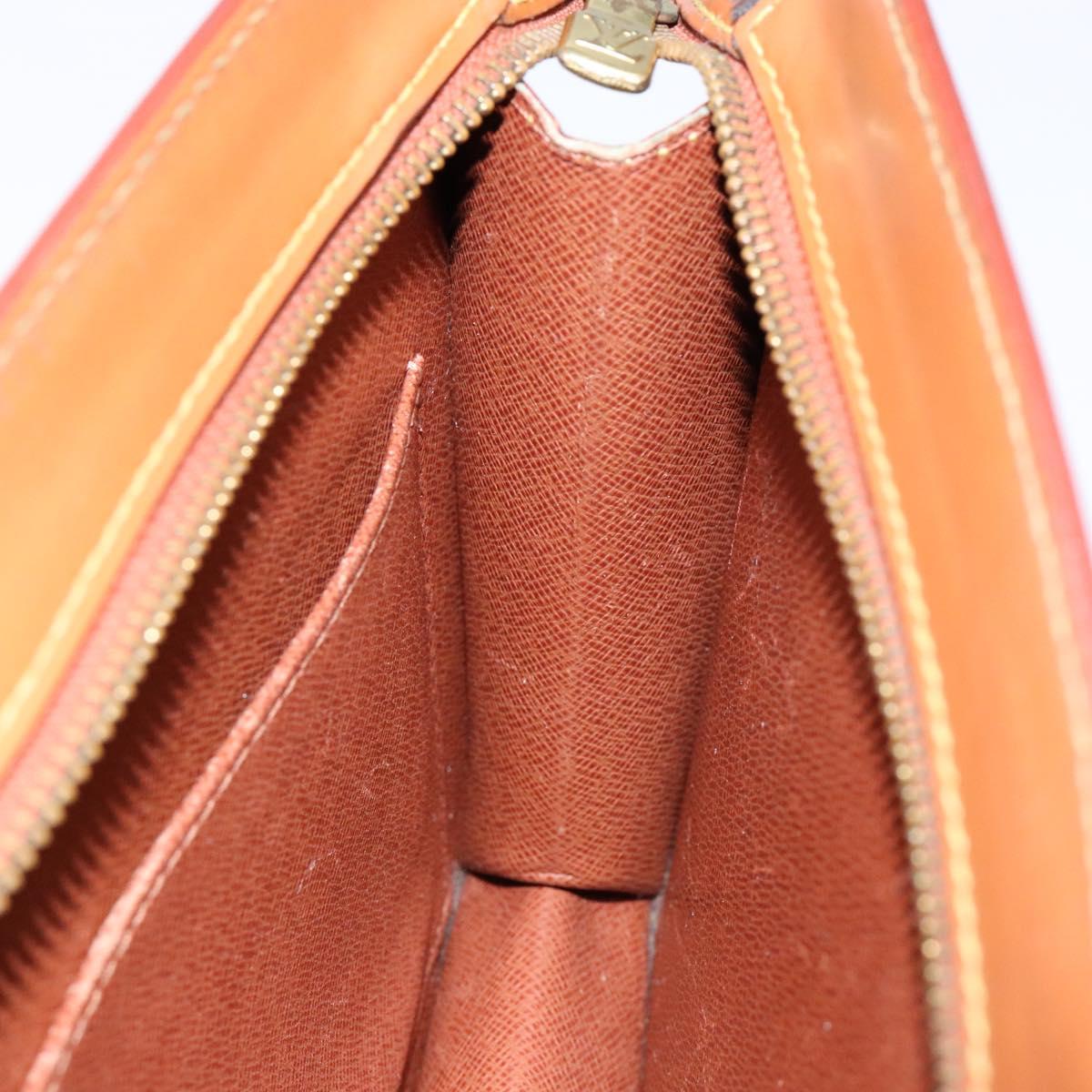 LOUIS VUITTON Epi Pochette Homme Bag Brown Zipangu Gold M52528 LV Auth 138621