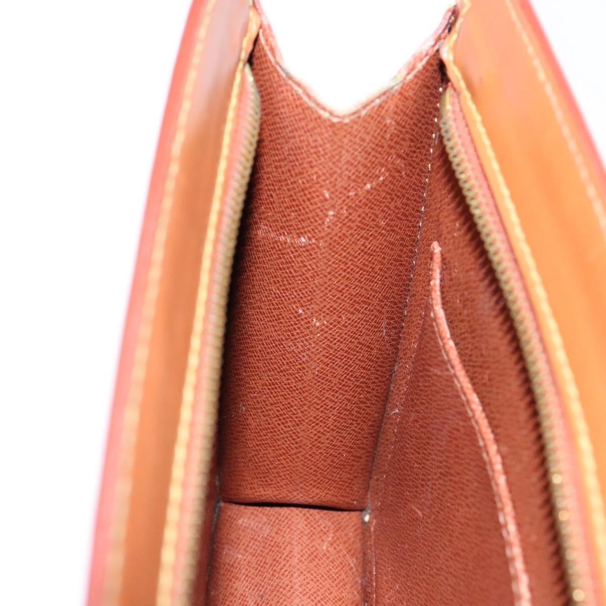 LOUIS VUITTON Epi Pochette Homme Bag Brown Zipangu Gold M52528 LV Auth 138621