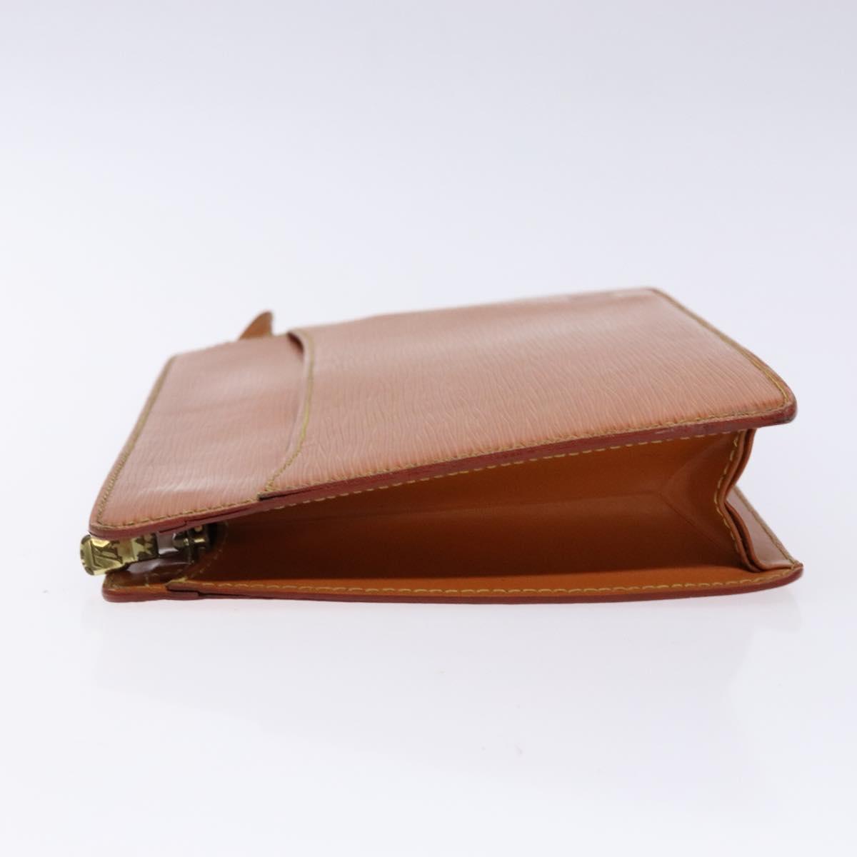 LOUIS VUITTON Epi Pochette Homme Bag Brown Zipangu Gold M52528 LV Auth 138621