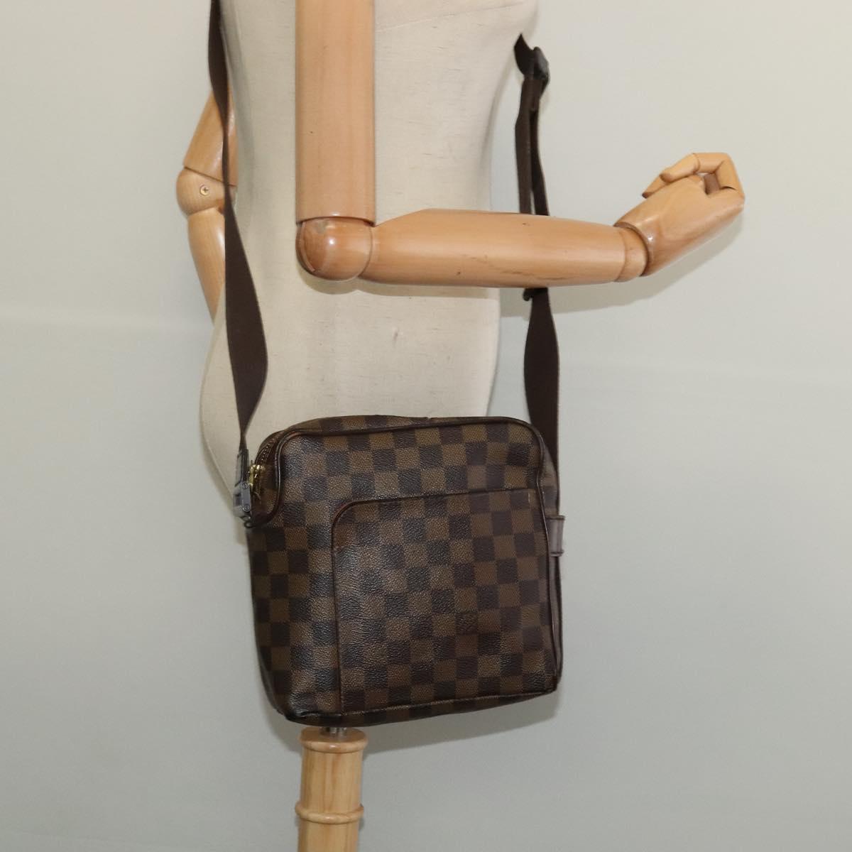 LOUIS VUITTON Damier Ebene Olaf PM Shoulder Bag N41442 LV Auth 138638