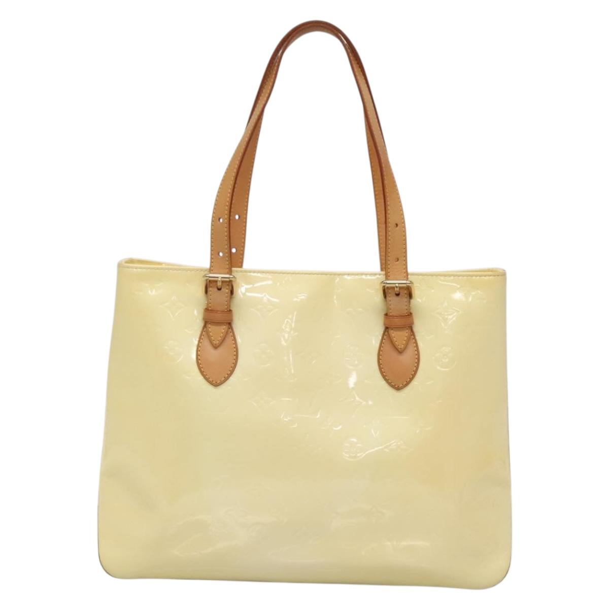 LOUIS VUITTON Monogram Vernis Brentwood Shoulder Bag Perle M91512 Auth 138653