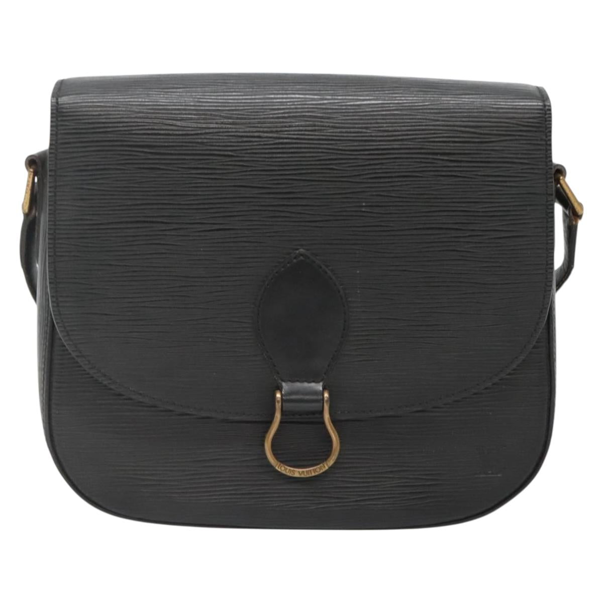 LOUIS VUITTON Epi Saint Cloud GM Shoulder Bag Black Noir M52192 LV Auth 138656