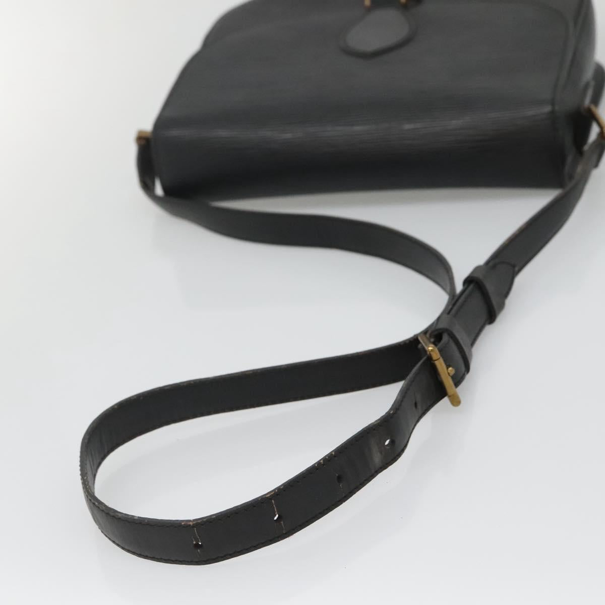 LOUIS VUITTON Epi Saint Cloud GM Shoulder Bag Black Noir M52192 LV Auth 138656