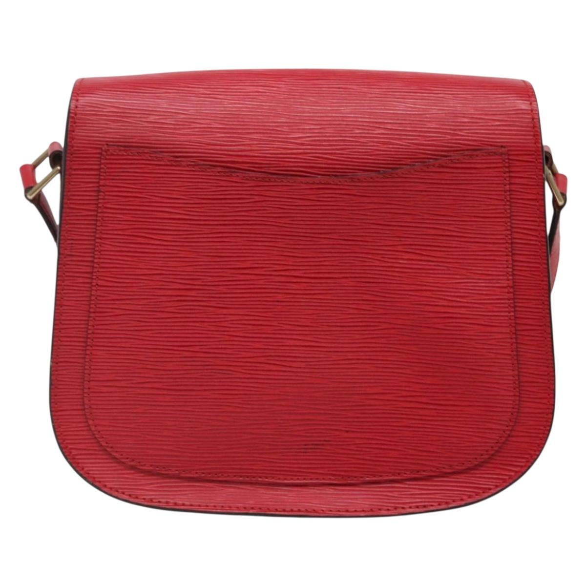 LOUIS VUITTON Epi Saint Cloud GM Shoulder Bag Red M52197 LV Auth 138659A