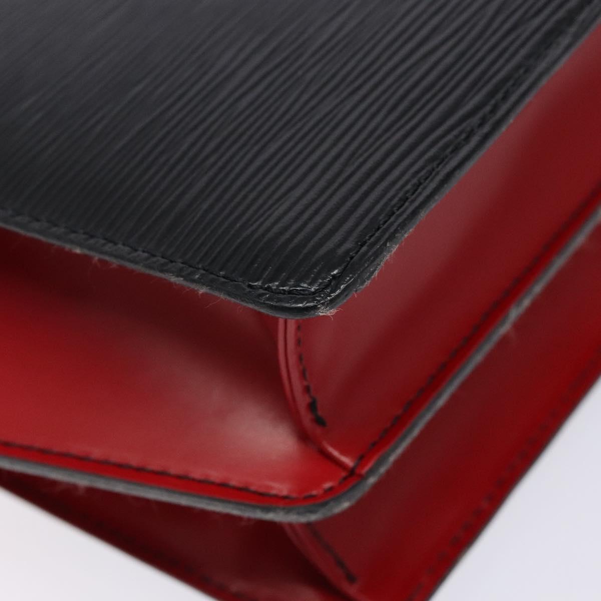 LOUIS VUITTON Epi Bicolor Varenne Hand Bag Black Red M52387 LV Auth 138674