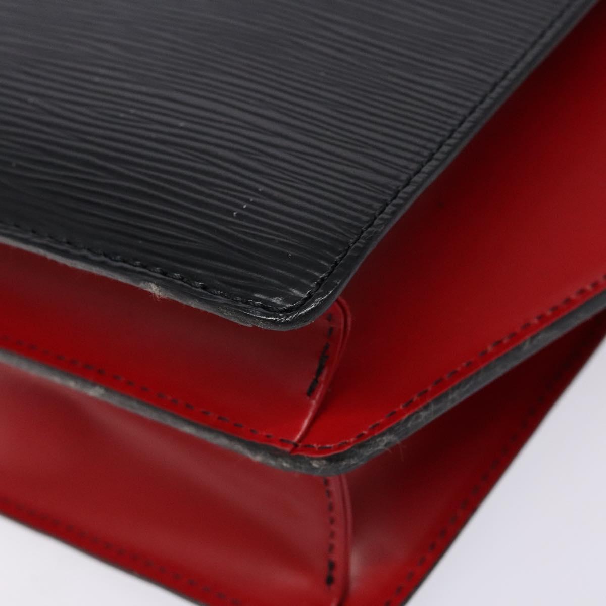 LOUIS VUITTON Epi Bicolor Varenne Hand Bag Black Red M52387 LV Auth 138674
