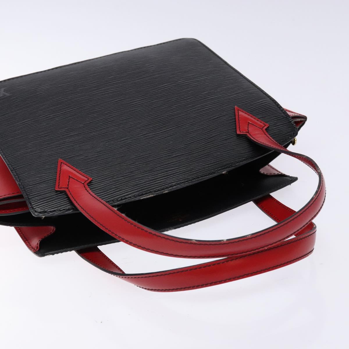 LOUIS VUITTON Epi Bicolor Varenne Hand Bag Black Red M52387 LV Auth 138674