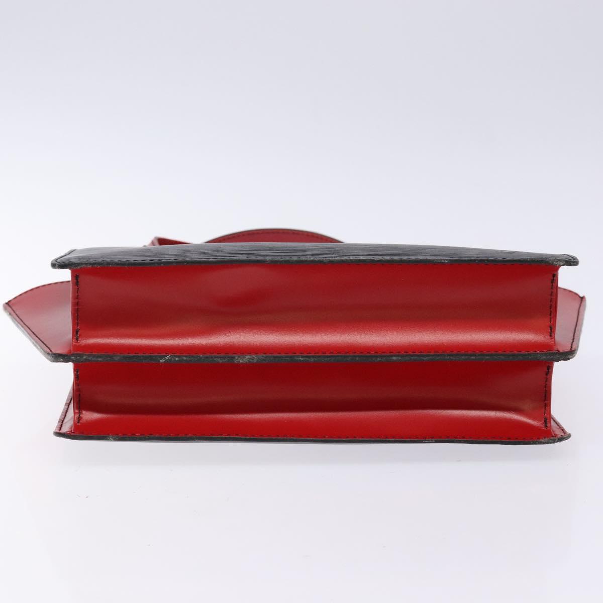 LOUIS VUITTON Epi Bicolor Varenne Hand Bag Black Red M52387 LV Auth 138674