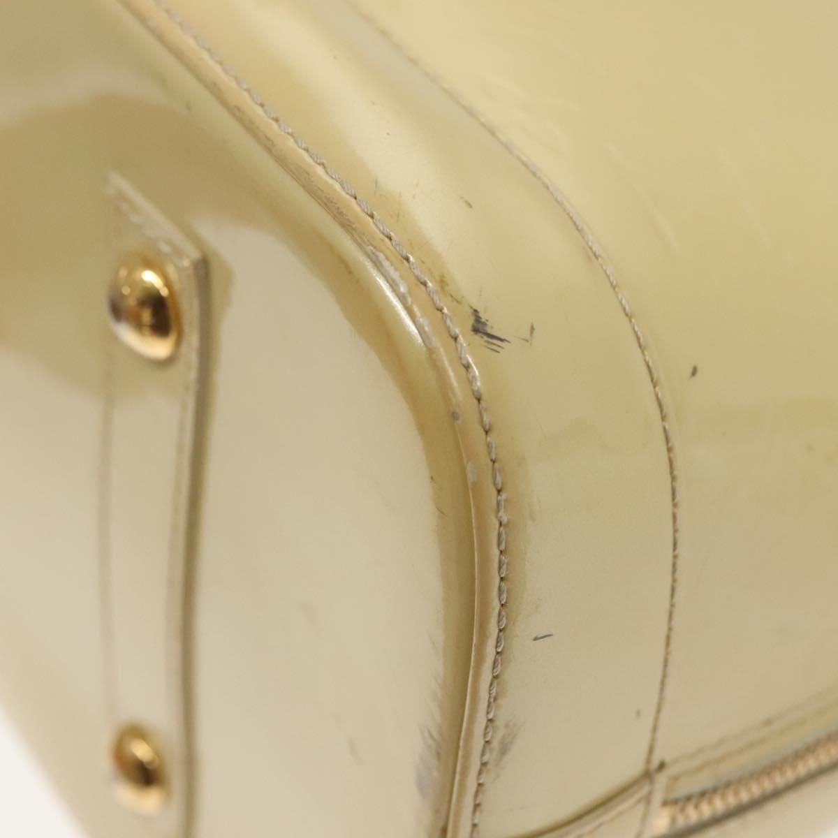 LOUIS VUITTON Monogram Vernis Alma GM Hand Bag Broncorail M91450 LV Auth 138675