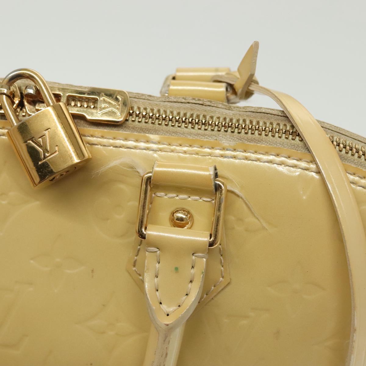 LOUIS VUITTON Monogram Vernis Alma GM Hand Bag Broncorail M91450 LV Auth 138675