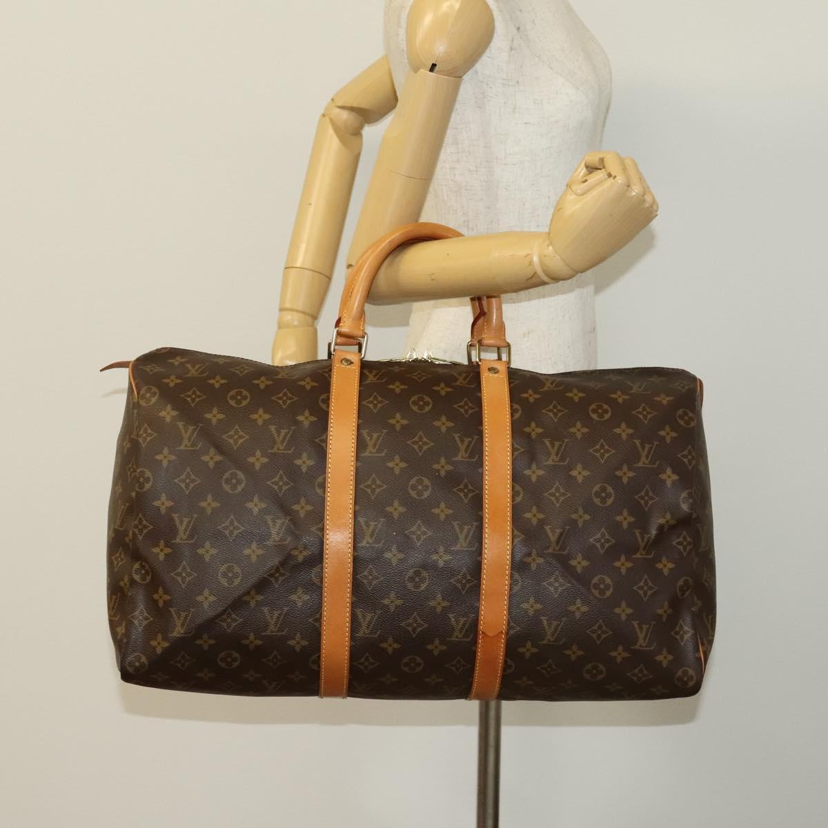 LOUIS VUITTON Monogram Keepall 50 Boston Bag M41426 LV Auth 138682