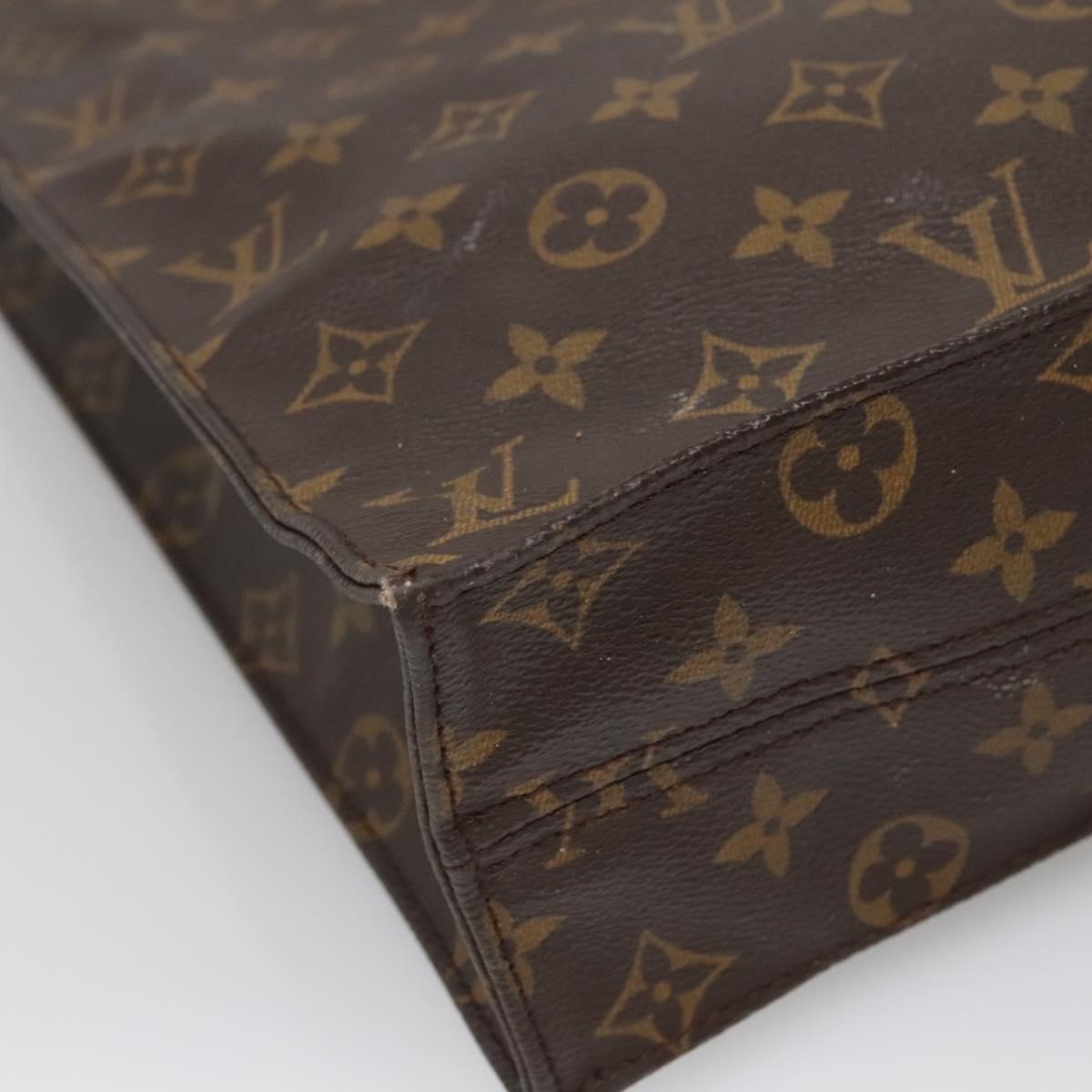 LOUIS VUITTON Monogram Sac Plat Hand Bag M51140 LV Auth 138698