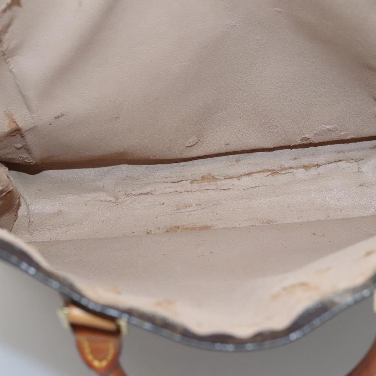 LOUIS VUITTON Monogram Sac Plat Hand Bag M51140 LV Auth 138698