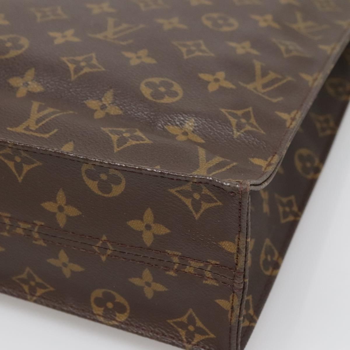 LOUIS VUITTON Monogram Sac Plat Hand Bag M51140 LV Auth 138699