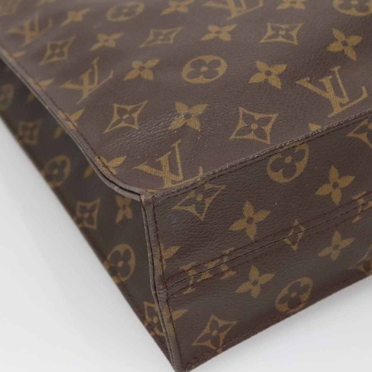 LOUIS VUITTON Monogram Sac Plat Hand Bag M51140 LV Auth 138699