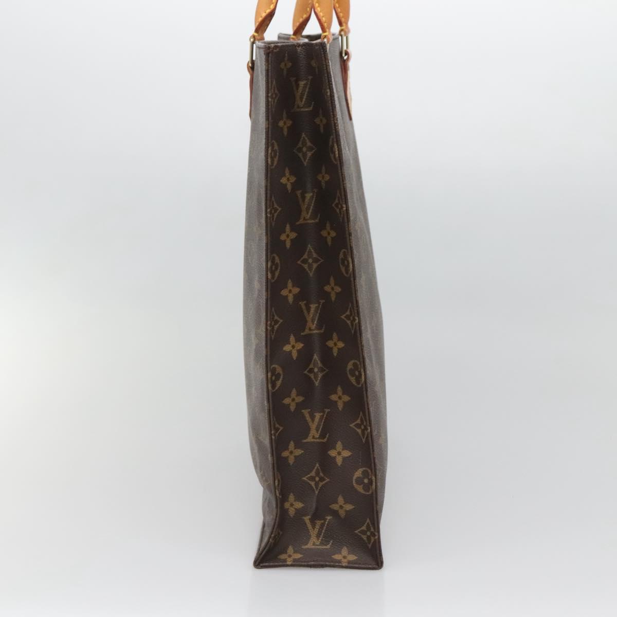 LOUIS VUITTON Monogram Sac Plat Hand Bag M51140 LV Auth 138699