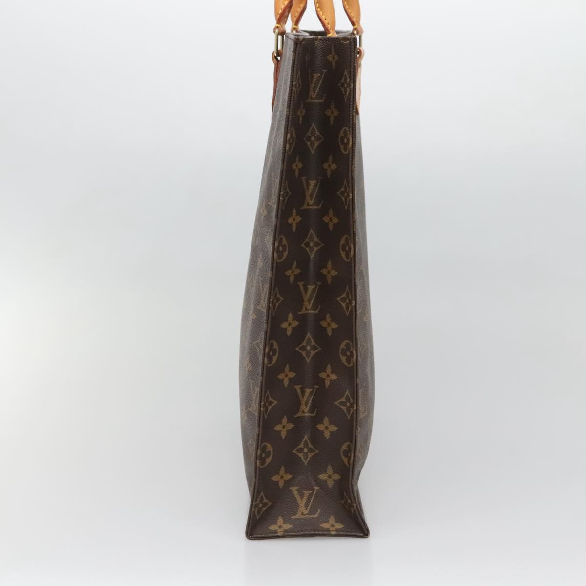 LOUIS VUITTON Monogram Sac Plat Hand Bag M51140 LV Auth 138699