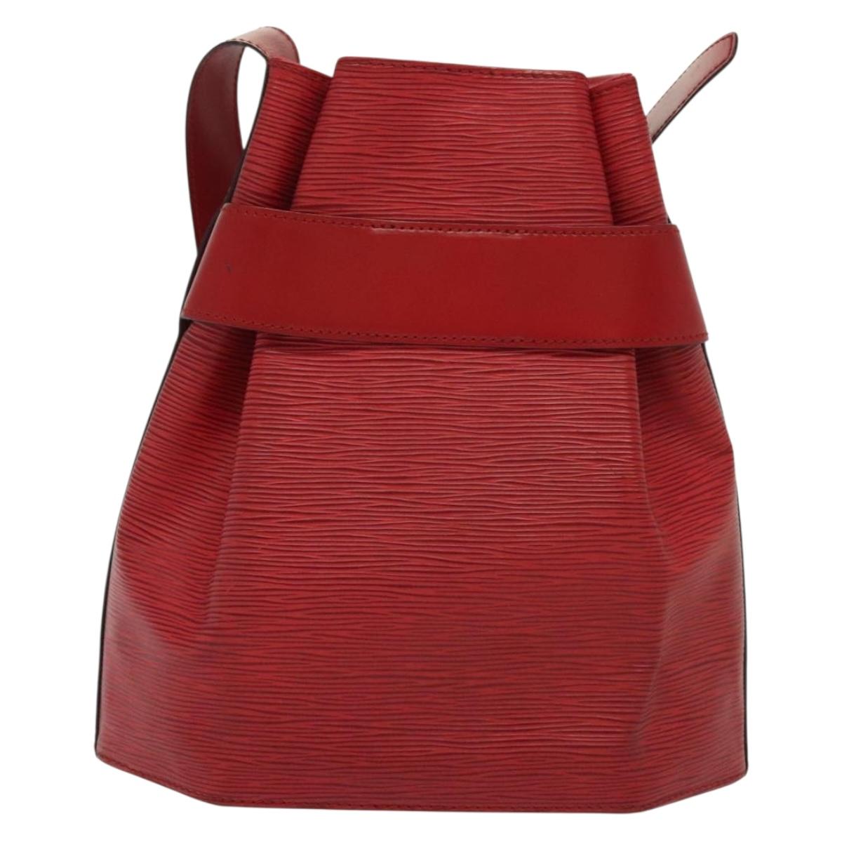 LOUIS VUITTON Epi Sac Depaule PM Shoulder Bag Red M80207 LV Auth 138704