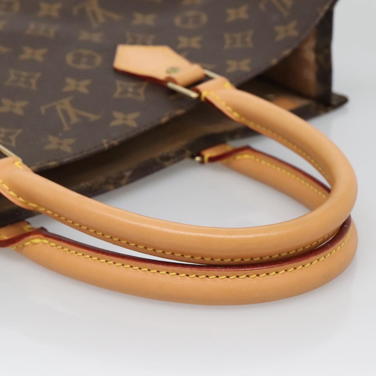 LOUIS VUITTON Monogram Sac Plat Hand Bag M51140 LV Auth 138723