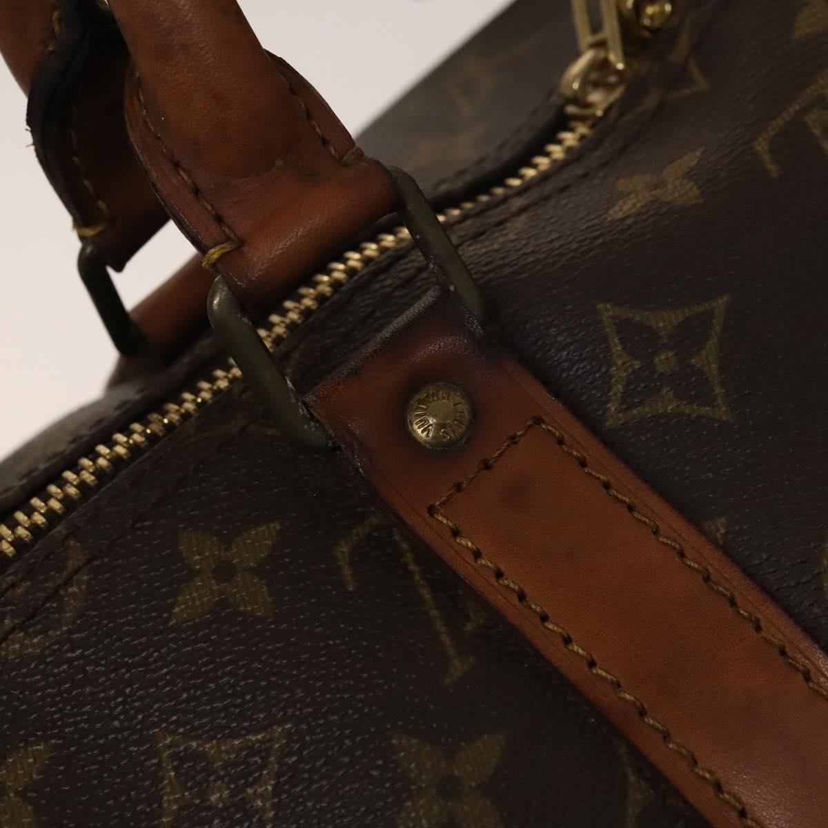 LOUIS VUITTON Monogram Keepall Bandouliere 55 Boston Bag M41414 LV Auth 138728