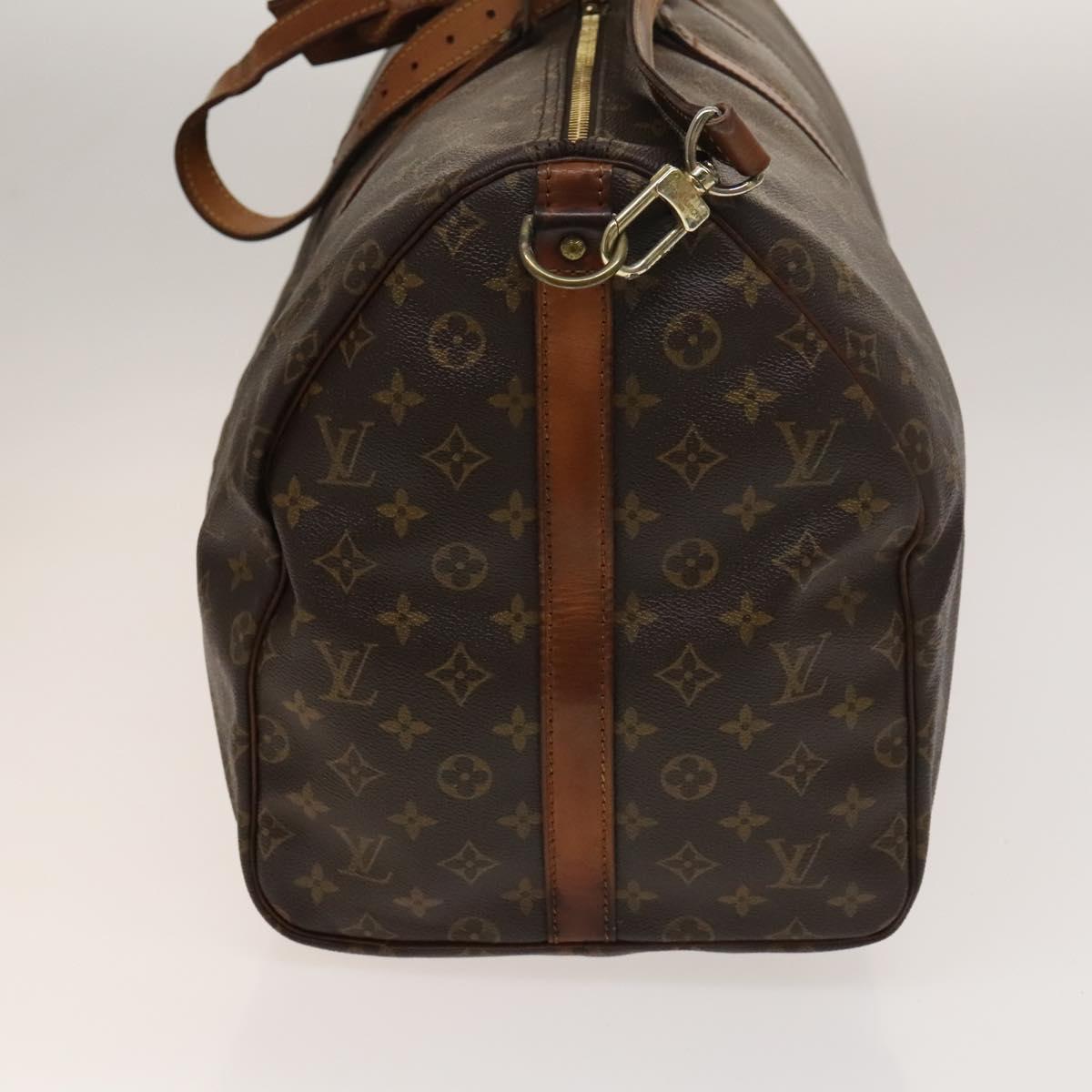 LOUIS VUITTON Monogram Keepall Bandouliere 55 Boston Bag M41414 LV Auth 138728