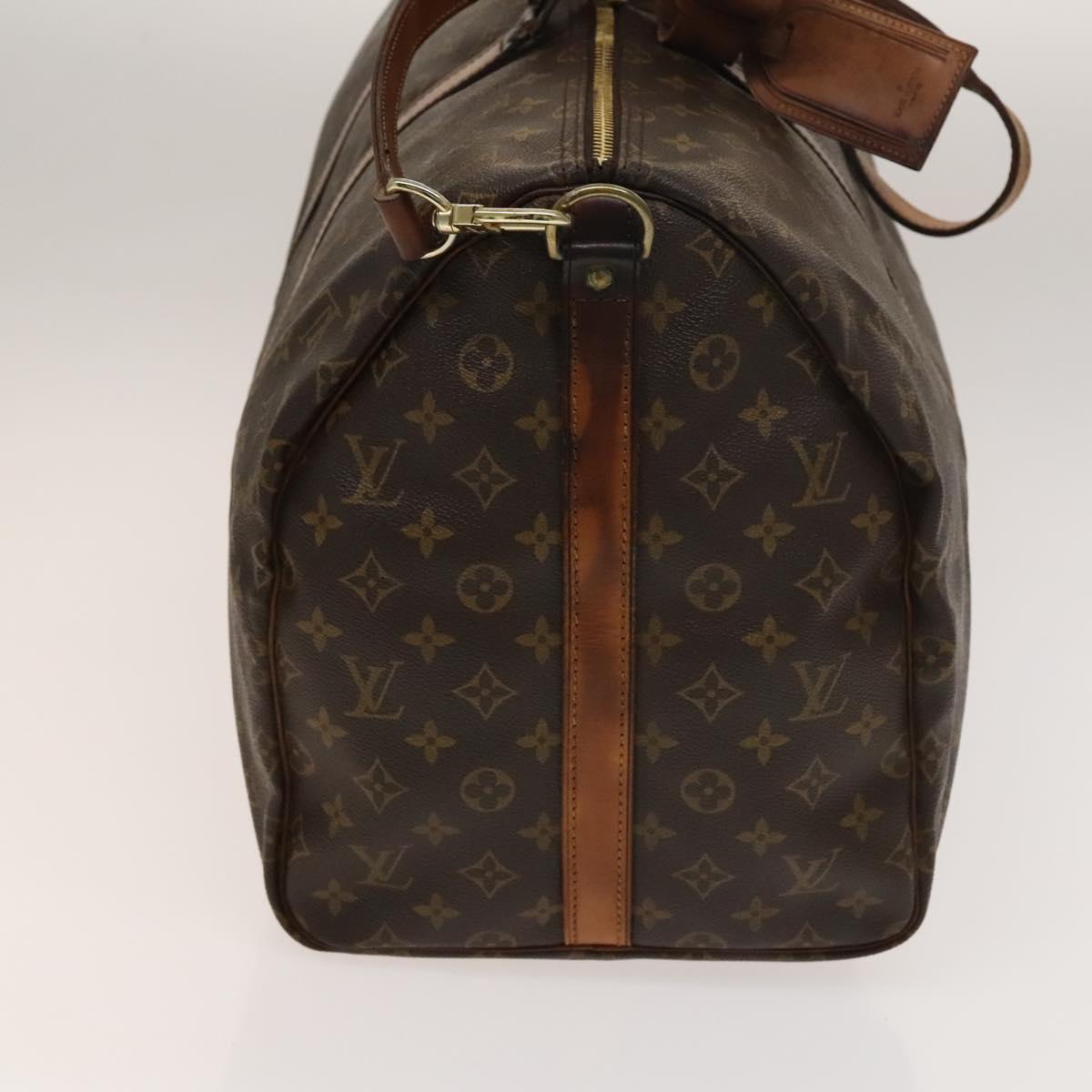 LOUIS VUITTON Monogram Keepall Bandouliere 55 Boston Bag M41414 LV Auth 138728