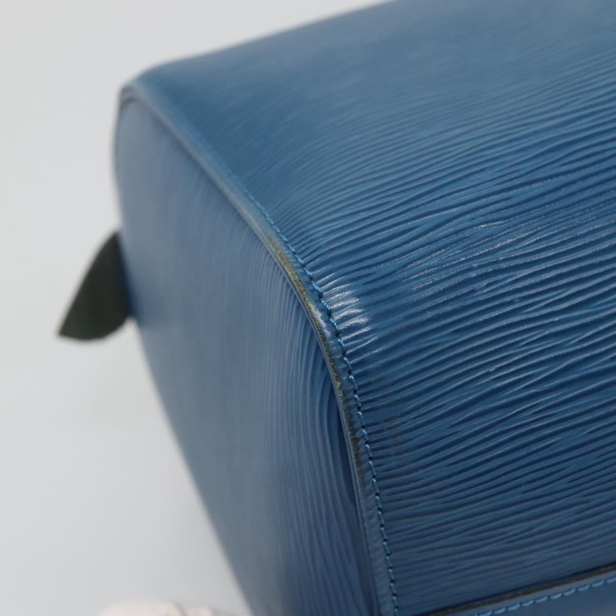 LOUIS VUITTON Epi Speedy 30 Hand Bag Toledo Blue M43005 LV Auth 138732